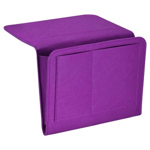 Unique Bargains Felt Bedside Organizer Bed Hanging Caddy 5 Pockets Hanging Bag - 1 of 3
