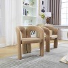 APRILSOUL Contemporary Designed Velvet Fabric Upholstered Accent,Dining Chair,Barrel Side Chairs Kitchen Armchair for Living Room set of 2 - 2 of 4