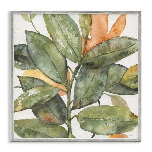 Stupell Industries Botanical Leaves Watercolor Plant, 24" x 24" - 1 of 4