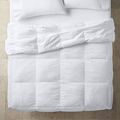 King White Cotton Down Comforter with Box Quilting
