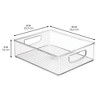 iDesign Plastic Stackable Pantry Bin with Handles - Set of 4 - Clear, USA Made - 4 of 4