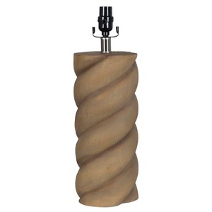 Large Wood Barley Twist Table Lamp (Base only) Brown - Threshold , Size: Lamp Base only