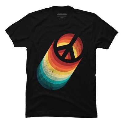 Men's Design By Humans A Retro Peace By jun_salazar216 T-Shirt