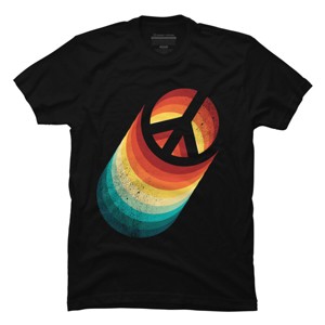 Men's Design By Humans A Retro Peace By jun_salazar216 T-Shirt - 1 of 2