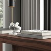 Sagebrook Home 5" Marble Geometric Orb - Contemporary Abstract White Interlinking Geometric Shape Decorative Orb Sculpture for Home or Office Table - 4 of 4