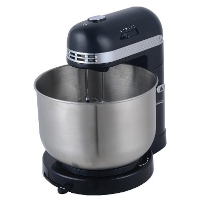 Black 5-Speed Stand Mixer with Stainless Steel Bowl