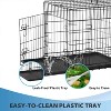FDW 42 Inch Dog Crates for Large Dogs Folding Metal Wire Crates Dog Kennels Pet Dog Cage Crate with Double-Door,Divider Panel, Removable Tray and - 4 of 4
