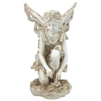 Design Toscano Fiona, The Flower Fairy Sculpture - Off-White
