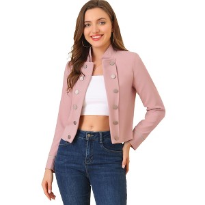 INSPIRE CHIC Women's Vintage Steampunk Open Front Button Decor Casual Jacket - 1 of 4