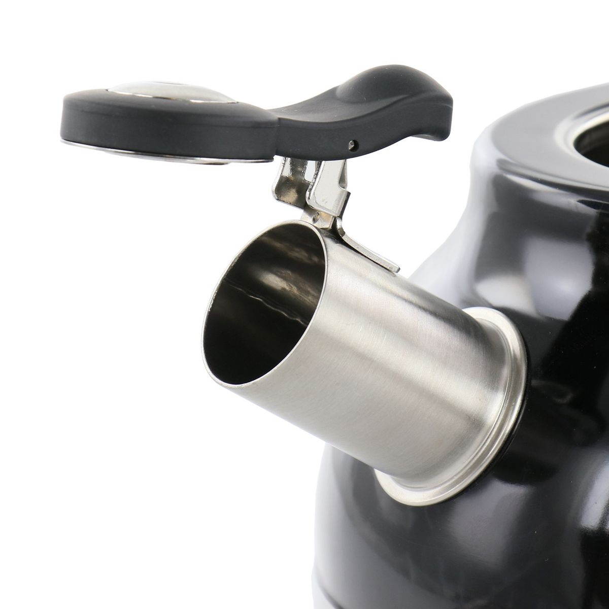 Kenmore Elite 2.3 Quart Stainless Steel Whistling Tea Kettle in Black - thumbnail 2