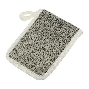 Unique Bargains Jute Bath Brush for Shower 5.51"x4.13" Deep Gray 1 Pc - 1 of 4