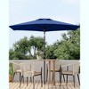7.5FT Patio Umbrella Outdoor, Market Umbrella, Table Umbrella with Push Button Tilt and Crank, 6 Sturdy Ribs UV Protection Waterproof - 3 of 4