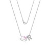 Hello Kitty Women's Enamel Hello Kitty and Sliding Pave Initial Necklace - 4 of 4