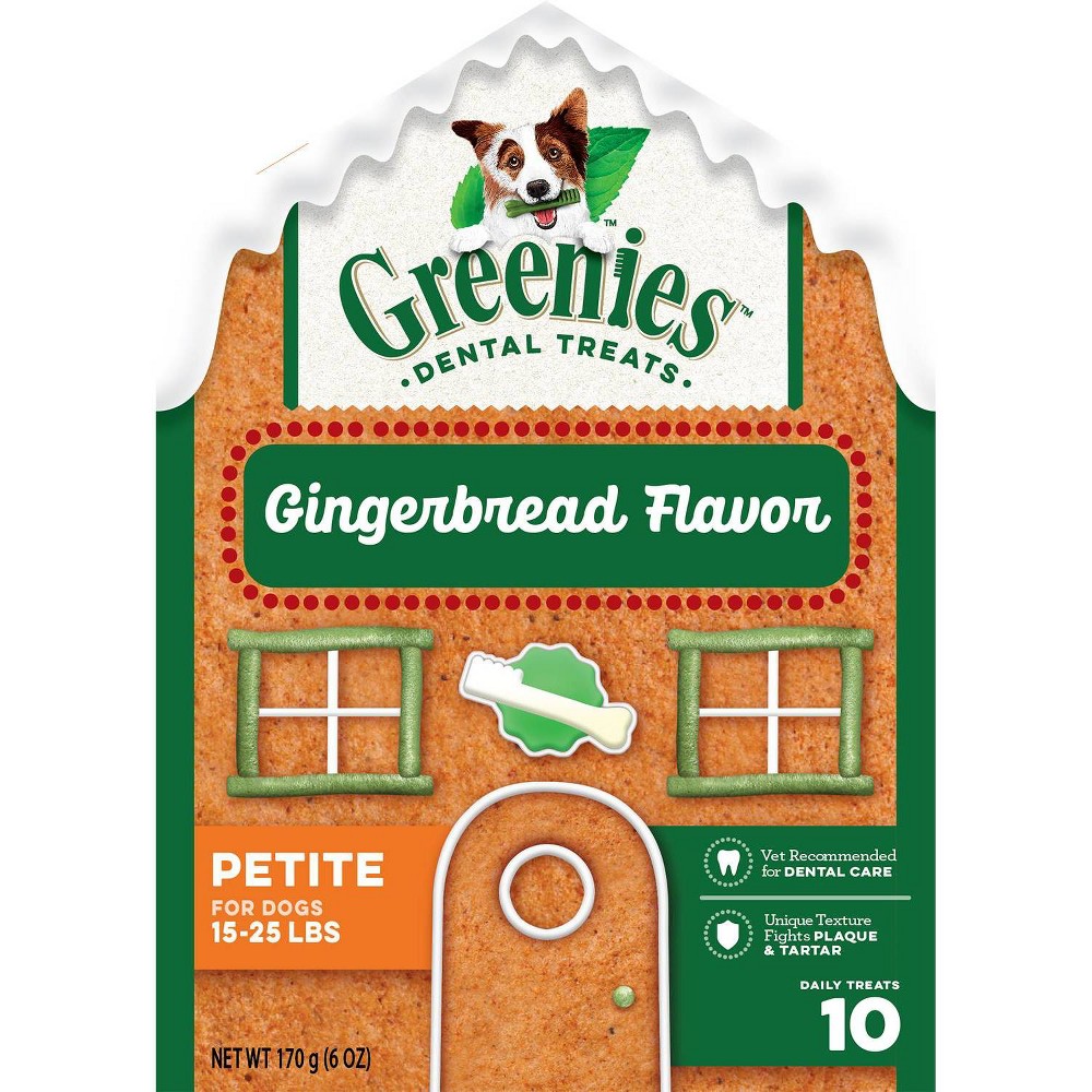 Greenies Gingerbread House Holiday Petite Dog Treats - 6oz