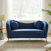Emilio 64.6" Wide Loveseat for Living Room and Bedroom with Metal Legs | ARTFUL LIVING DESIGN-NAVY - 2 of 4