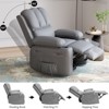 Rocking Massage Chair, 360° Swivel Recliner Chairs for Adults, Single Sofa Chair with Vibration Massage & Heating for Small Spaces, Bedroom, Nursery - 2 of 4