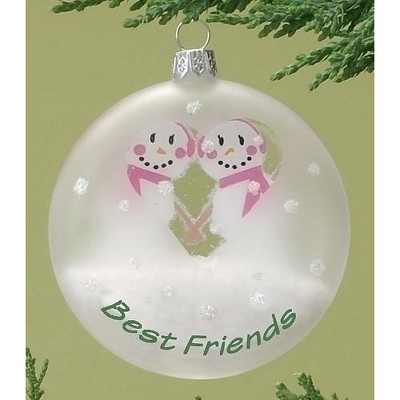 Roman Personalizable Keepsake Snowman Friends Christmas Disc Ornament