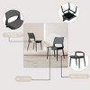 Sapphtopaz Modern Minimalist Dining Chairs Set of 2 PU leather Upholstered Chairs with Metal Legs Armless Accent Chairs for Living Room, Kitchen - 2 of 4