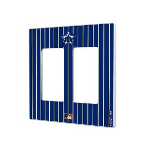 MLB Cooperstown West Teams Pinstripe Hidden-Screw Light Switch Plate for Double Rocker - 1 of 4