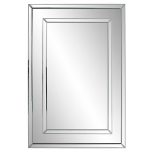 Howard Elliott 38"x38" Round Burnished Copper Wall Mirror with Partial Brown Wood Frame: Modern Style, No Assembly Required - 1 of 4