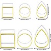 120Pcs Bulk Hoop Findings, 3 Shapes (Teardrop, Square, Round) Open Frame for DIY Jewelry Making in Gold & Silver - 3 of 4