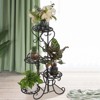 Slickblue Decorative Rounded Plant Stand, Metal Flower Pot Holder, 4-Tier Indoor Outdoor Display, 32 Inch - 2 of 4