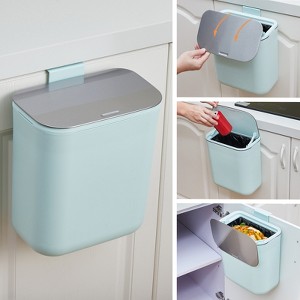 Small kitchen trash can with lid hanging trash can compost bin for kitchen counter - 1 of 4