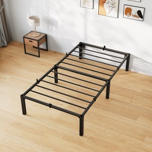 TWIN Size Bed Frame 6 Inch, Metal Platform, Durable Iron Slat Support, Support Up to 800 Lbs, Storage Space Under Bed, No Box Spring Needed - 1 of 4