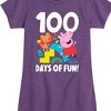 Girls' - Peppa Pig - School 100 Days of Fun Fitted Short Sleeve Graphic T-Shirt - 2 of 4