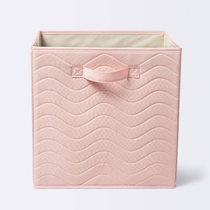 Quilted Fabric Cube Storage Bin - Light Pink - Cloud Island&#8482;, 1 of 8