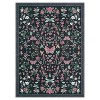 GustoWave Various sizes Modern Floral Machine Washable Indoor Waterproof Area Rug for Bedroom, Living Room, Black - 2 of 4