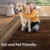 TackView Washable Runner Rug, Modern Bordered Rug Non Slip Bedroom Runner Carpet for Laundry Room Kitchen - 2 of 4