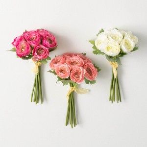 Sullivans 10" Artificial Ranunculus Bush Set of 3 - 1 of 3