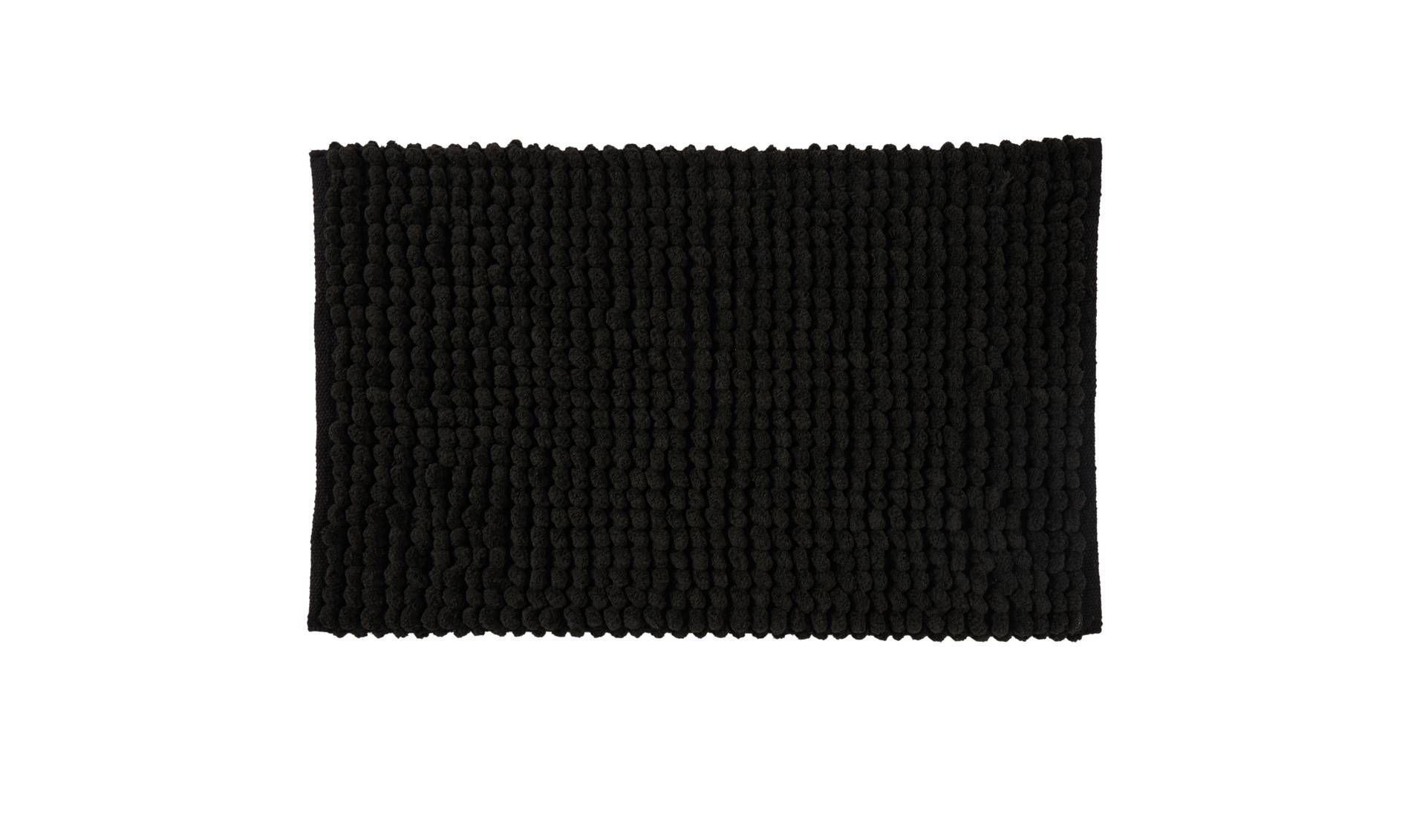 Moda at Home Puff Chunky Microfiber Bath Mat Black