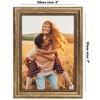 Americanflat Vintage Picture Frame with Beaded Accents with Shatter Resistant Glass and Easel Stand - 2 of 4