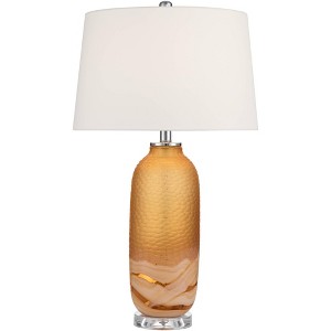 Possini Euro Design Possini Euro Lapis 28 1/4" High Tian Orange Art Glass Table Lamp - 1 of 4