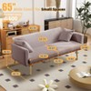 MOONMISS Polyester Sofa Set Loveseat Sofa with Metal Feet , 65"Convertible Futon loveseat - 3 of 4