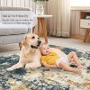 Washable Modern Abstract Rug - Non-Slip Stain Resistant Low Pile Carpet for Living Room Dining Room Bedroom - 4 of 4