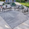 Gertmenian 9'x13' Paseo Paume Palm Leaf Rectangle Woven Indoor/Outdoor Accent Rug Gray: Machine Made, Fade-Resistant, Polypropylene - 4 of 4