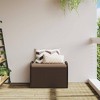 vidaXL Storage Bench with Cushion Brown 31.5"x20.1"x20.5" Poly Rattan - 3 of 4