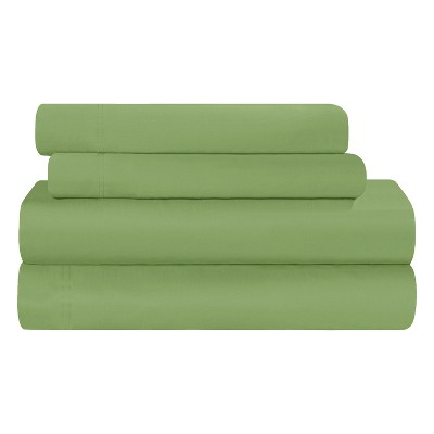 300 Thread Count Rayon From Bamboo Solid Deep Pocket Bed Sheet Set by Blue Nile Mills