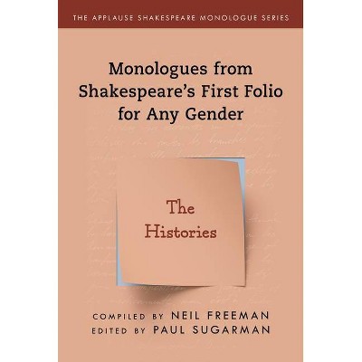 Monologues from Shakespeare's First Folio for Any Gender - (Applause Shakespeare Monologue) Annotated by  Paul Sugarman (Paperback)