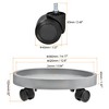 Unique Bargains Indoor Outdoor Round Plastic Flowerpot Dolly with Wheels Rolling 1 Pc - 2 of 4