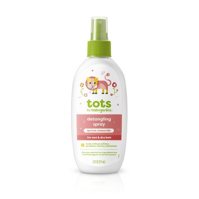 Tots By Babyganics Detangling Spray - Apricot Chamomile - 6 Fl Oz : Target