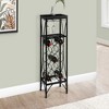 SEVOBAL Wine Racks Black Metal Transitional Home Bar with Glass Storage and Bottle Capacity for Home Decor, Black, 16.25"*12.5"*40.5" - 3 of 4