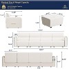 DYHOME Modular Sofa Sectional Couch for Livingroom, Microfiber Comfy Cloud Couch with Ottoman, Cream White - 2 of 4