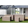 Sersper Outdoor Storage Box, 230 Gallon Deck Box Lockable Large Outdoor Container for Garden Tools, Waterproof and UV Resistant, Light Gray - 3 of 4