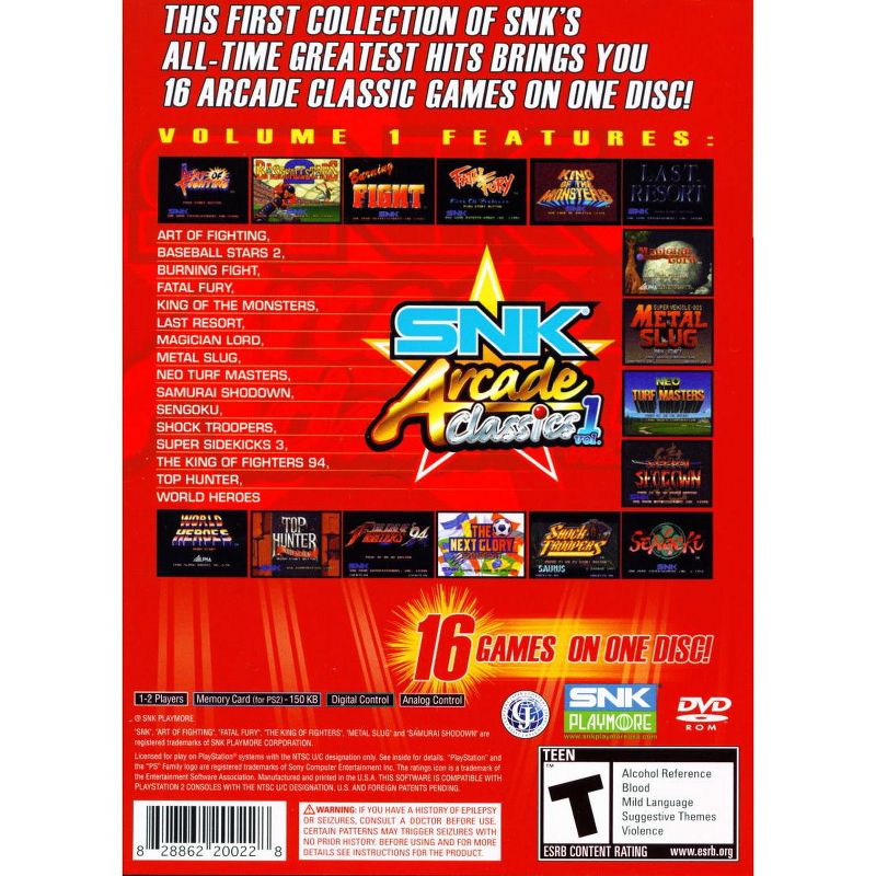 SNK Arcade Classics vol. 1 - PlayStation 2, 2 of 7