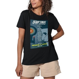 Women's Star Trek Tng Season 1 Episode 2 Loose T-Shirt Black - 1 of 4
