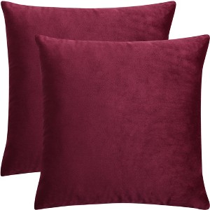 PiccoCasa Soft Velvet Solid Cushion Throw Pillow Covers 2 Pcs - 1 of 4
